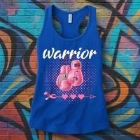Breast Cancer Awareness Pink Boxing Gloves Warrior Cute Gift Women's Tank Top thumb 3