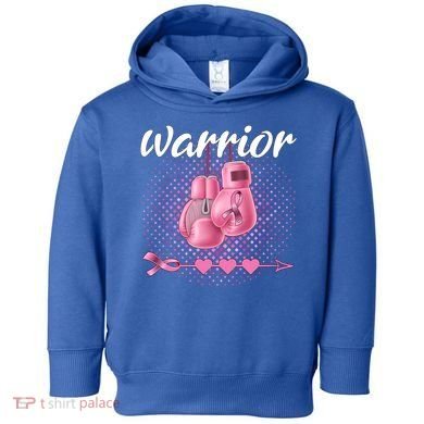 Breast Cancer Awareness Pink Boxing Gloves Warrior Cute Gift Toddler Hoodie