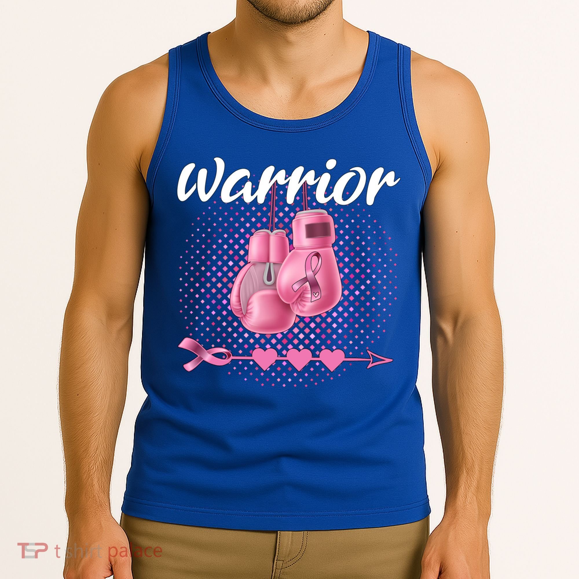 Breast Cancer Awareness Pink Boxing Gloves Warrior Cute Gift Tank Top