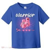 Breast Cancer Awareness Pink Boxing Gloves Warrior Cute Gift Toddler T-Shirt thumb 0