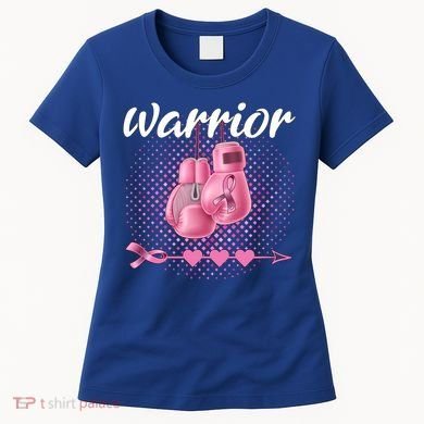 Breast Cancer Awareness Pink Boxing Gloves Warrior Cute Gift Women's T-Shirt