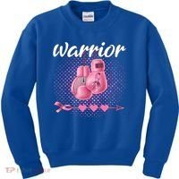 Breast Cancer Awareness Pink Boxing Gloves Warrior Cute Gift Kids Sweatshirt thumb 0