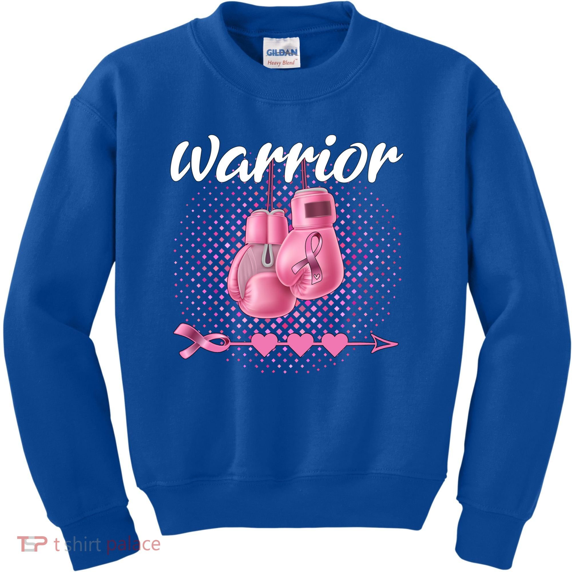 Breast Cancer Awareness Pink Boxing Gloves Warrior Cute Gift Kids Sweatshirt