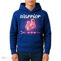 Breast Cancer Awareness Pink Boxing Gloves Warrior Cute Gift Kids Hoodie thumb 4