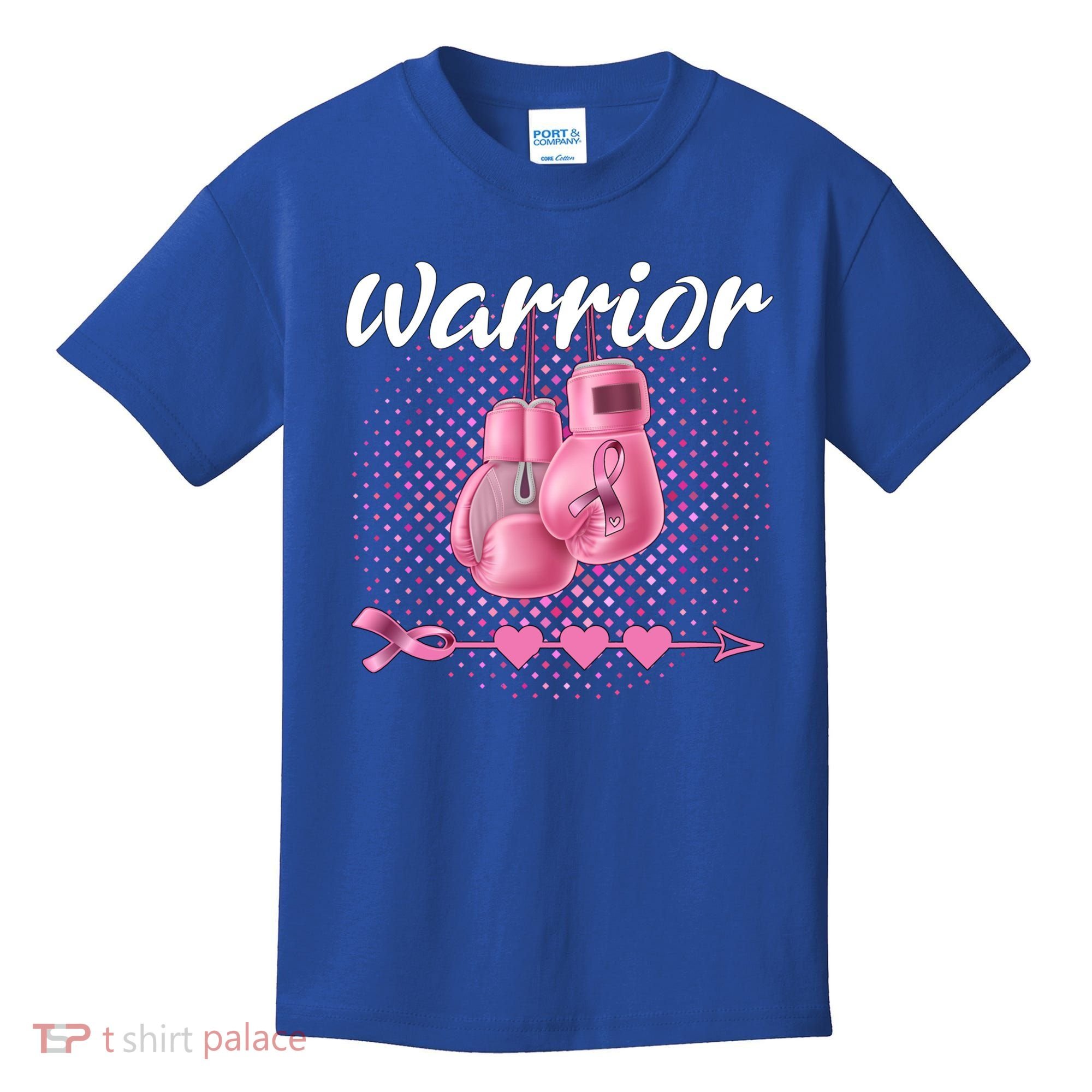Breast Cancer Awareness Pink Boxing Gloves Warrior Cute Gift Kids T-Shirt