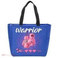 Breast Cancer Awareness Pink Boxing Gloves Warrior Cute Gift Tote Bag thumb 0