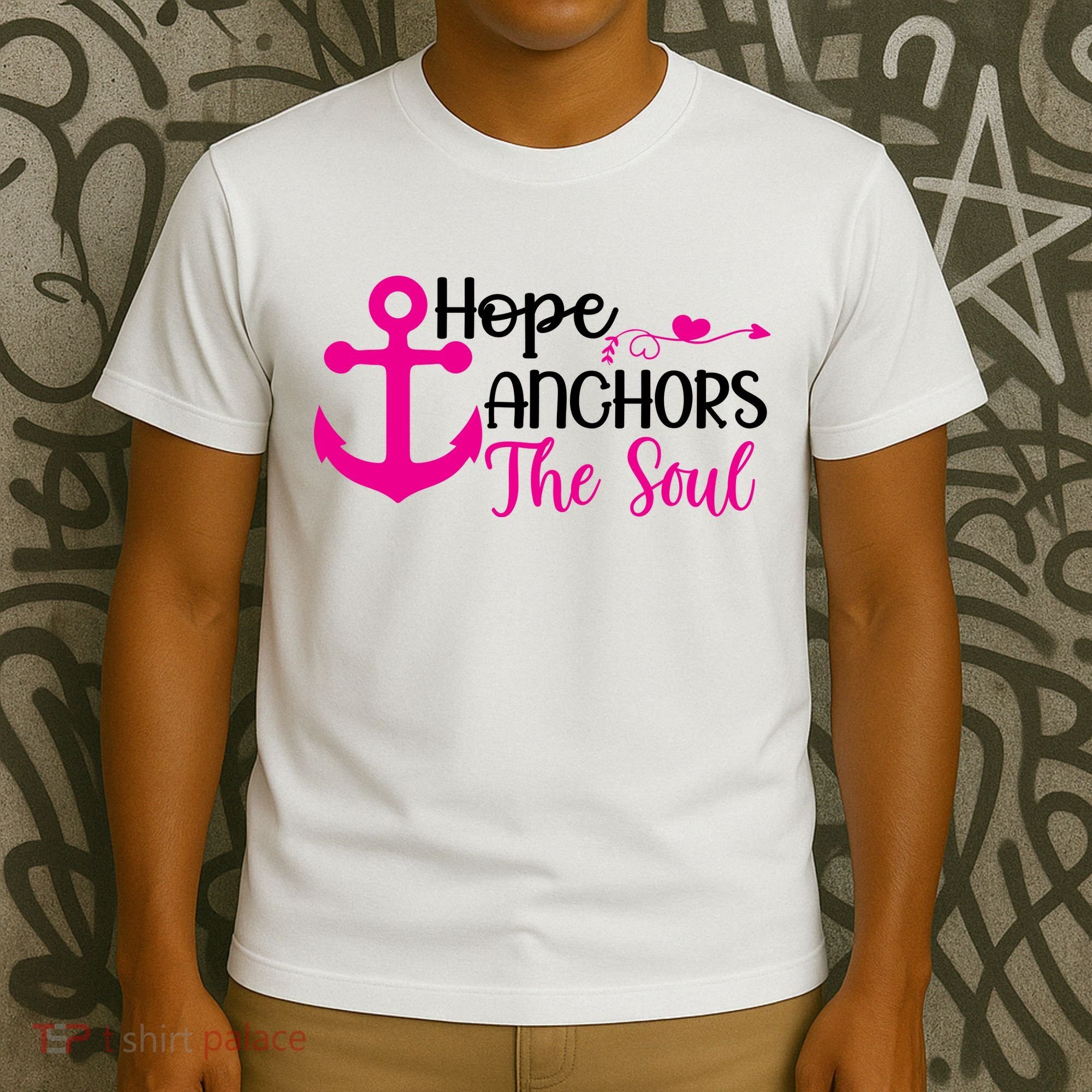Breast Cancer Awareness Hope Anchors The Soul T-Shirt