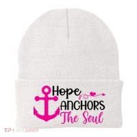 Breast Cancer Awareness Hope Anchors The Soul Beanie thumb 0