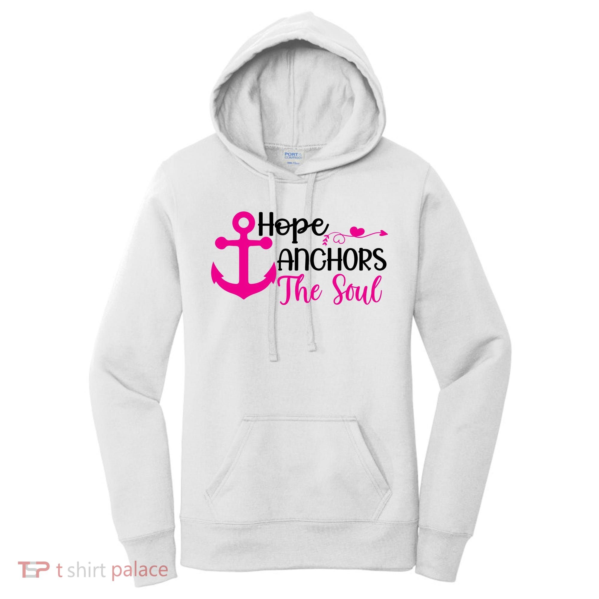 Breast Cancer Awareness Hope Anchors The Soul Women's Hoodie