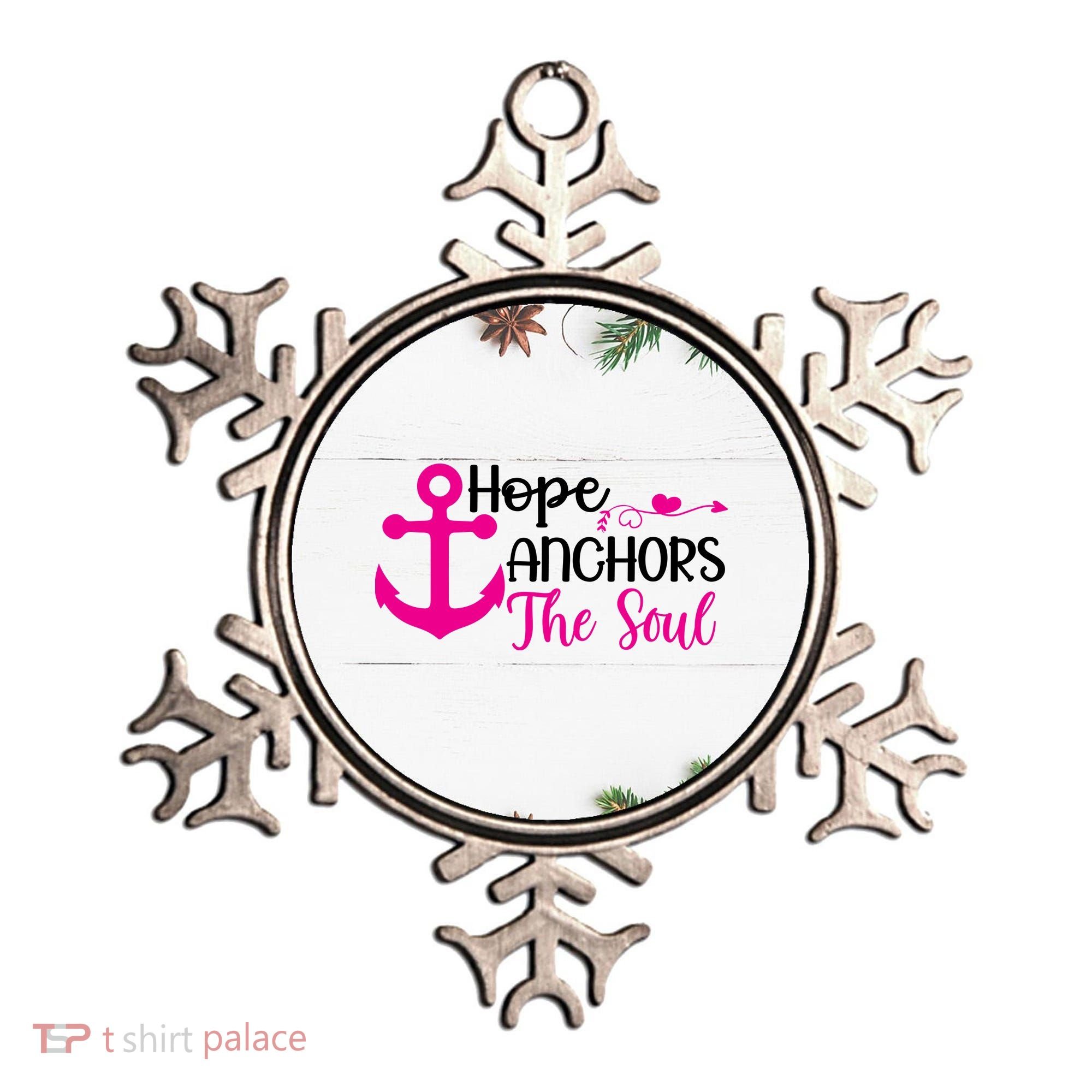 Breast Cancer Awareness Hope Anchors The Soul Ornament