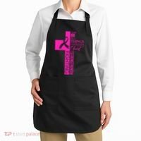 Breast Cancer Awareness Christian Cross Faith Apron thumb 2