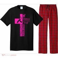 Breast Cancer Awareness Christian Cross Faith Pajama Set thumb 0