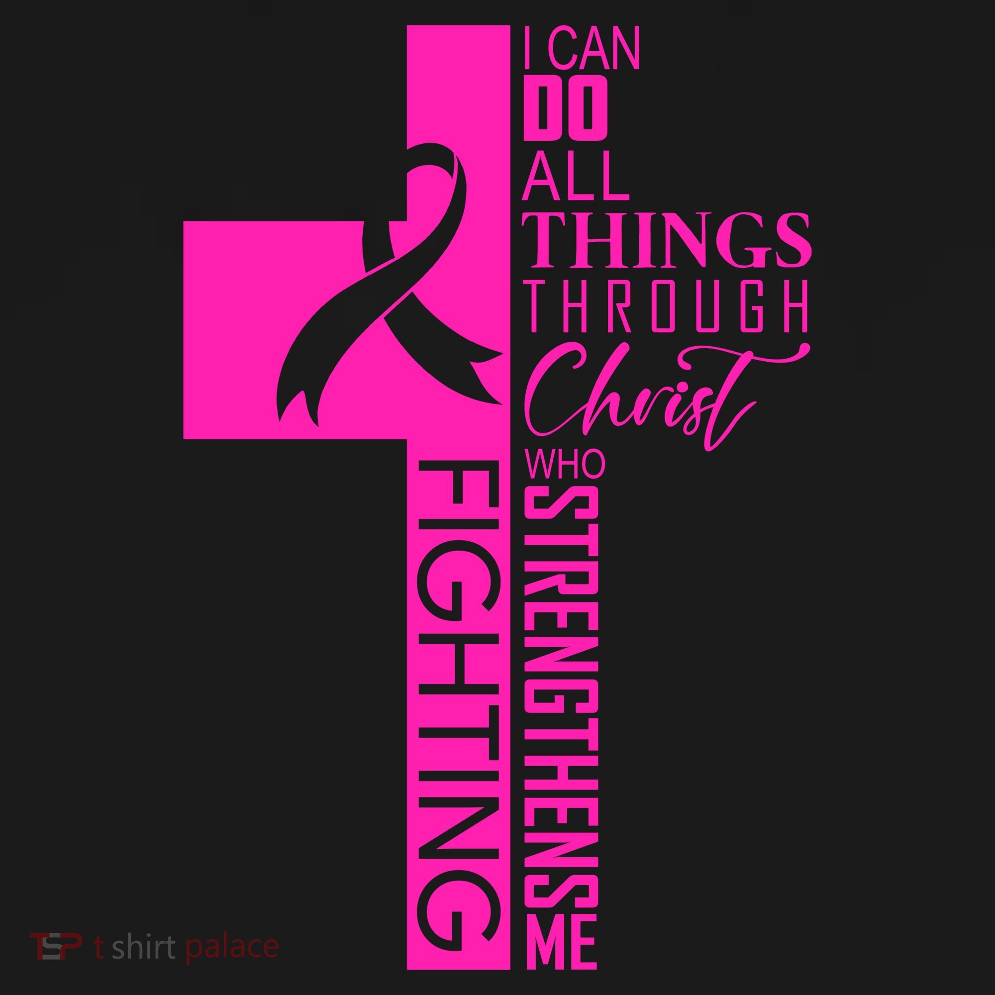 Breast Cancer Awareness Christian Cross Faith Women's Hoodie