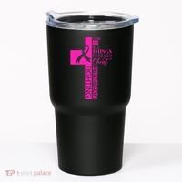 Breast Cancer Awareness Christian Cross Faith Tumbler thumb 0