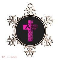Breast Cancer Awareness Christian Cross Faith Ornament thumb 0