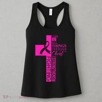 Breast Cancer Awareness Christian Cross Faith Women's Tank Top thumb 3