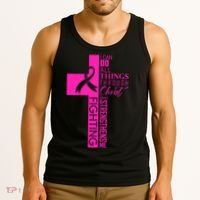 Breast Cancer Awareness Christian Cross Faith Tank Top thumb 3