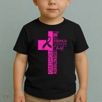 Breast Cancer Awareness Christian Cross Faith Toddler T-Shirt thumb 2