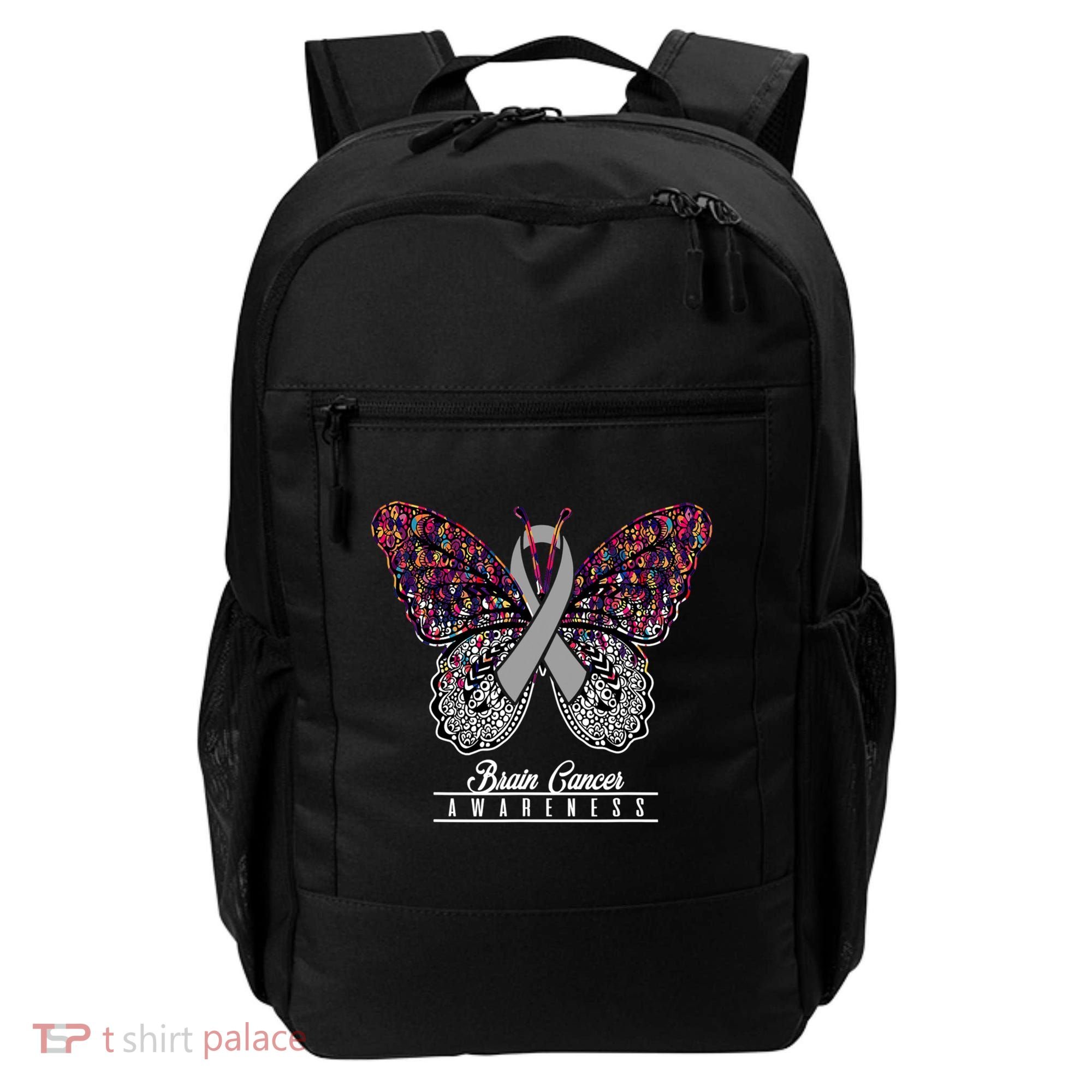 Brain Cancer Awareness Cute Gift Butterfly Lovers Funny Gift Backpack