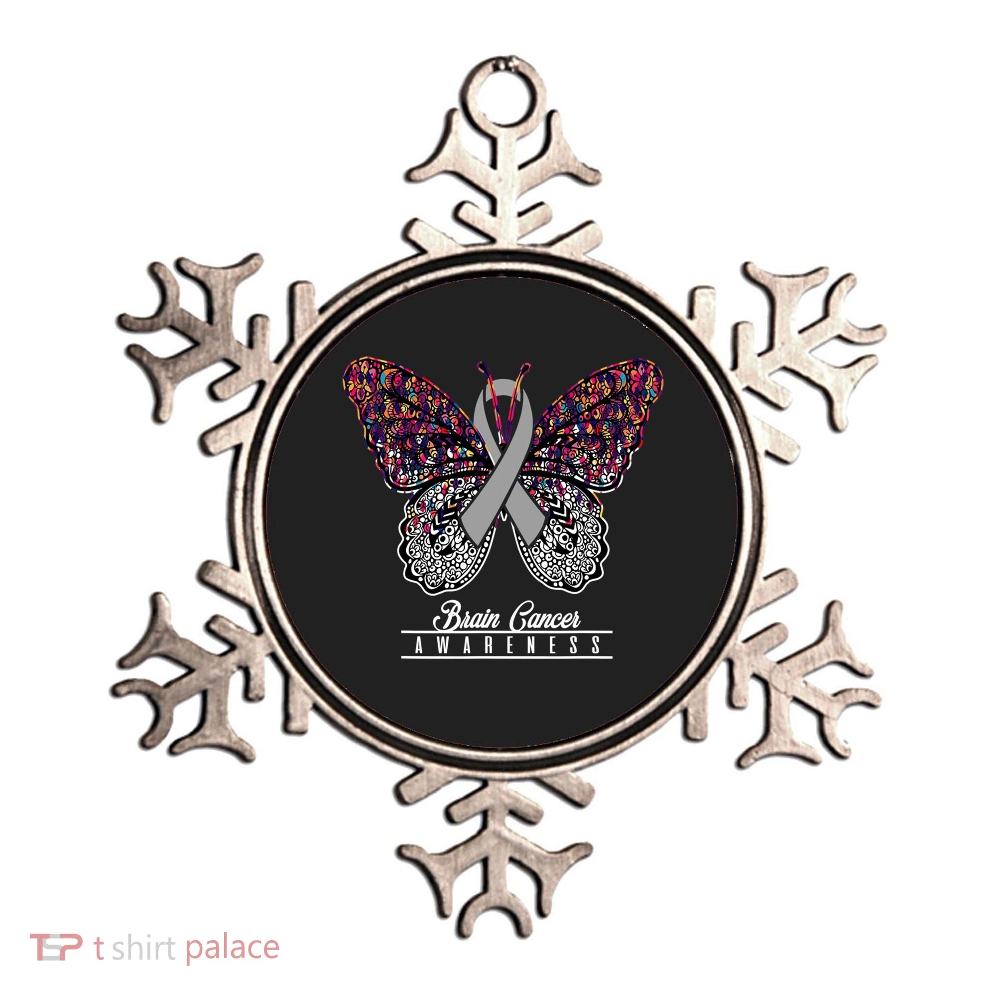Brain Cancer Awareness Cute Gift Butterfly Lovers Funny Gift Ornament