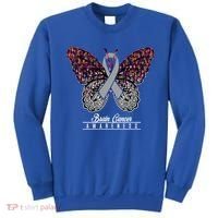 Brain Cancer Awareness Cute Gift Butterfly Lovers Funny Gift Sweatshirt thumb 0