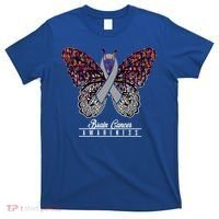 Brain Cancer Awareness Cute Gift Butterfly Lovers Funny Gift T-Shirt thumb 0