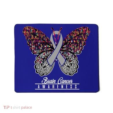 Brain Cancer Awareness Cute Gift Butterfly Lovers Funny Gift Mousepad