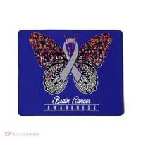 Brain Cancer Awareness Cute Gift Butterfly Lovers Funny Gift Mousepad thumb 0
