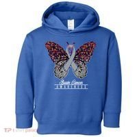Brain Cancer Awareness Cute Gift Butterfly Lovers Funny Gift Toddler Hoodie thumb 0
