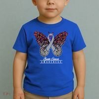 Brain Cancer Awareness Cute Gift Butterfly Lovers Funny Gift Toddler T-Shirt thumb 2