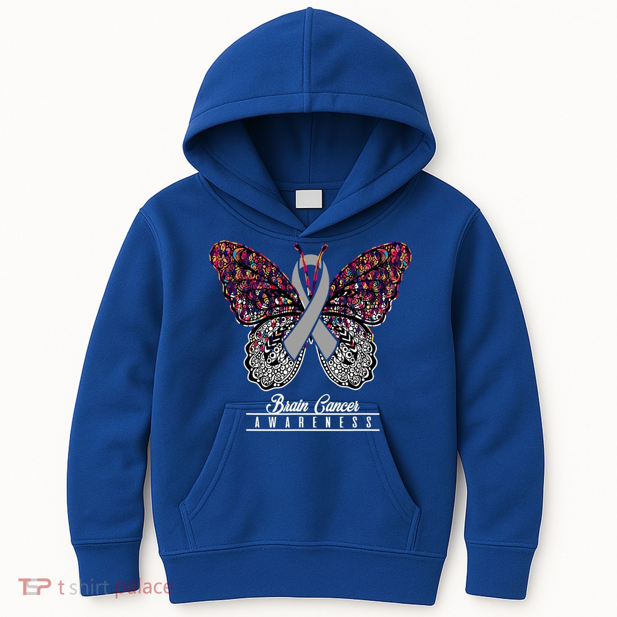 Brain Cancer Awareness Cute Gift Butterfly Lovers Funny Gift Kids Hoodie