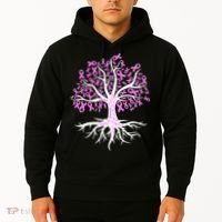 Breast Cancer Awareness Pink Ribbon Tree Hoodie thumb 2