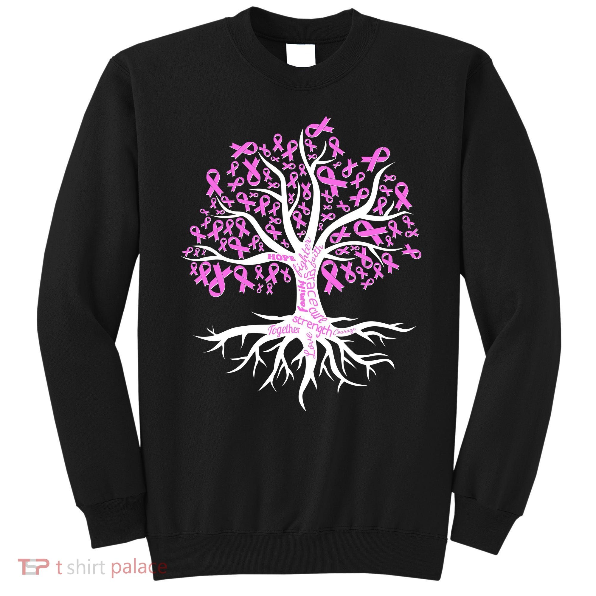 Breast Cancer Awareness Pink Ribbon Tree Sweatshirt
