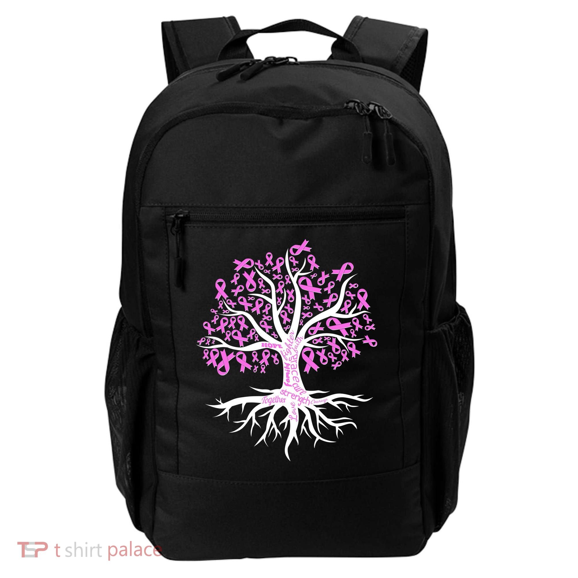 Breast Cancer Awareness Pink Ribbon Tree Backpack