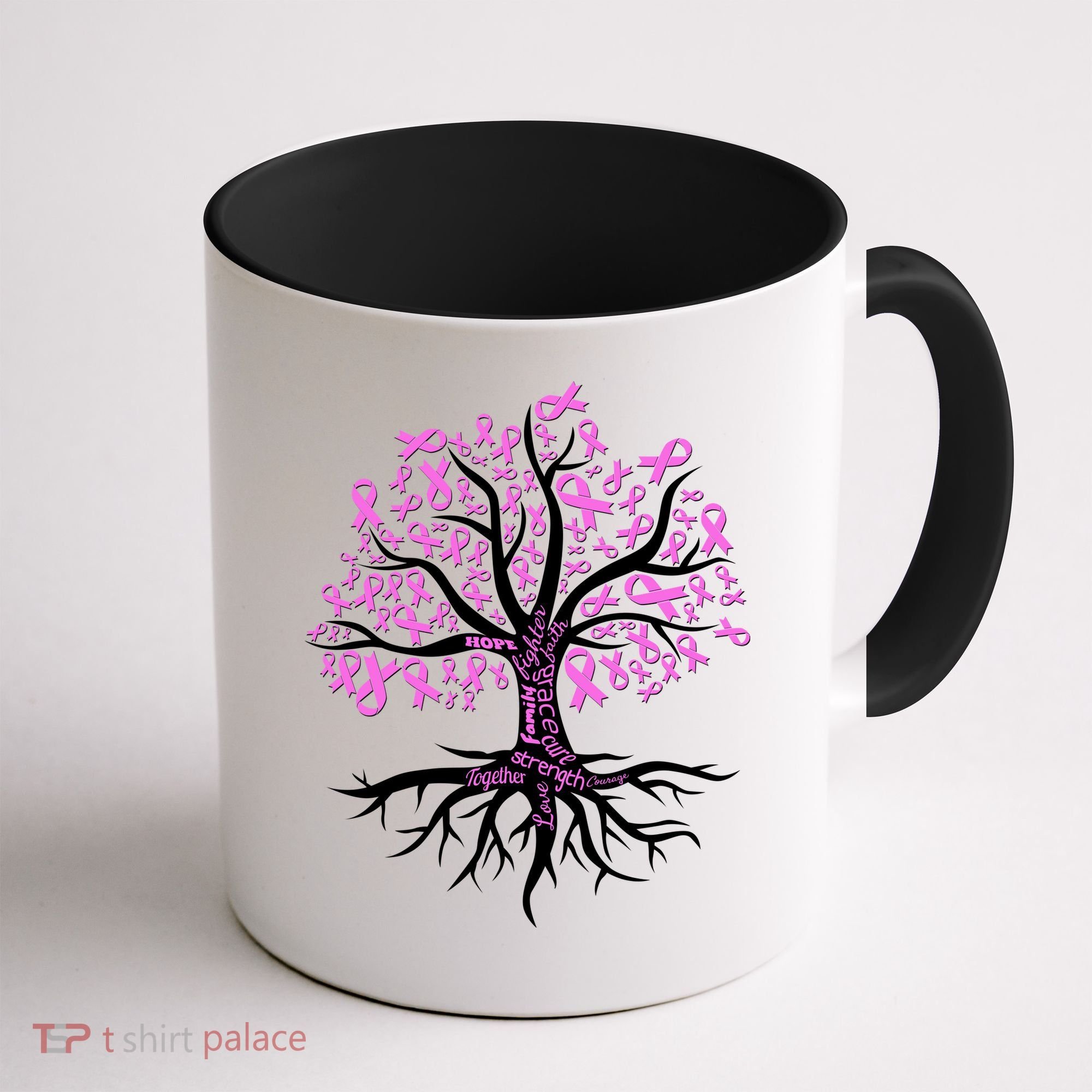 Breast Cancer Awareness Pink Ribbon Tree Coffee Mug