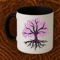 Breast Cancer Awareness Pink Ribbon Tree Coffee Mug thumb 2