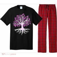Breast Cancer Awareness Pink Ribbon Tree Pajama Set thumb 0