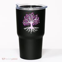 Breast Cancer Awareness Pink Ribbon Tree Tumbler thumb 0