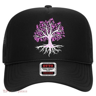 Breast Cancer Awareness Pink Ribbon Tree Hat