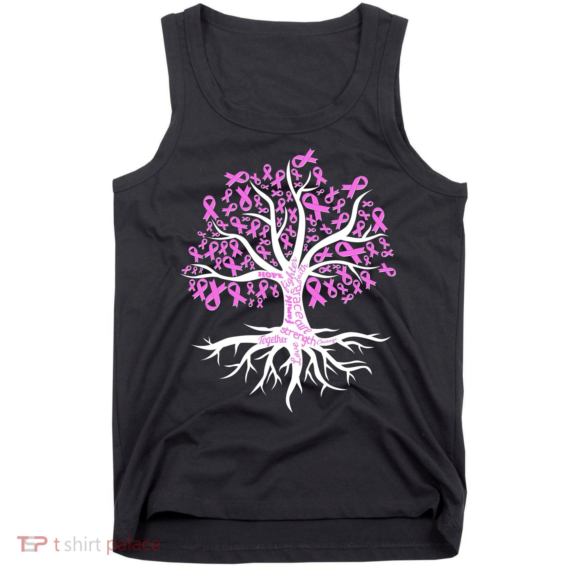 Breast Cancer Awareness Pink Ribbon Tree Tank Top