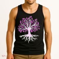 Breast Cancer Awareness Pink Ribbon Tree Tank Top thumb 3