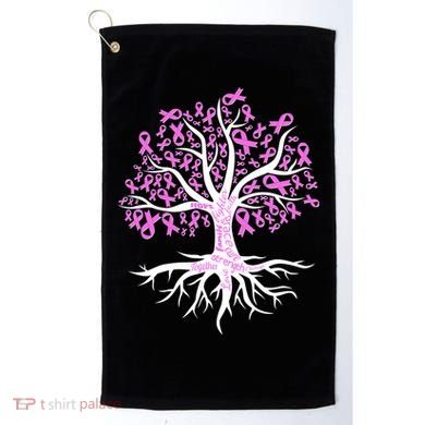 Breast Cancer Awareness Pink Ribbon Tree Golf Towel