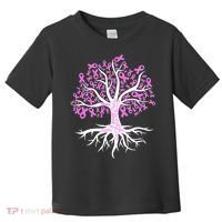 Breast Cancer Awareness Pink Ribbon Tree Toddler T-Shirt thumb 0