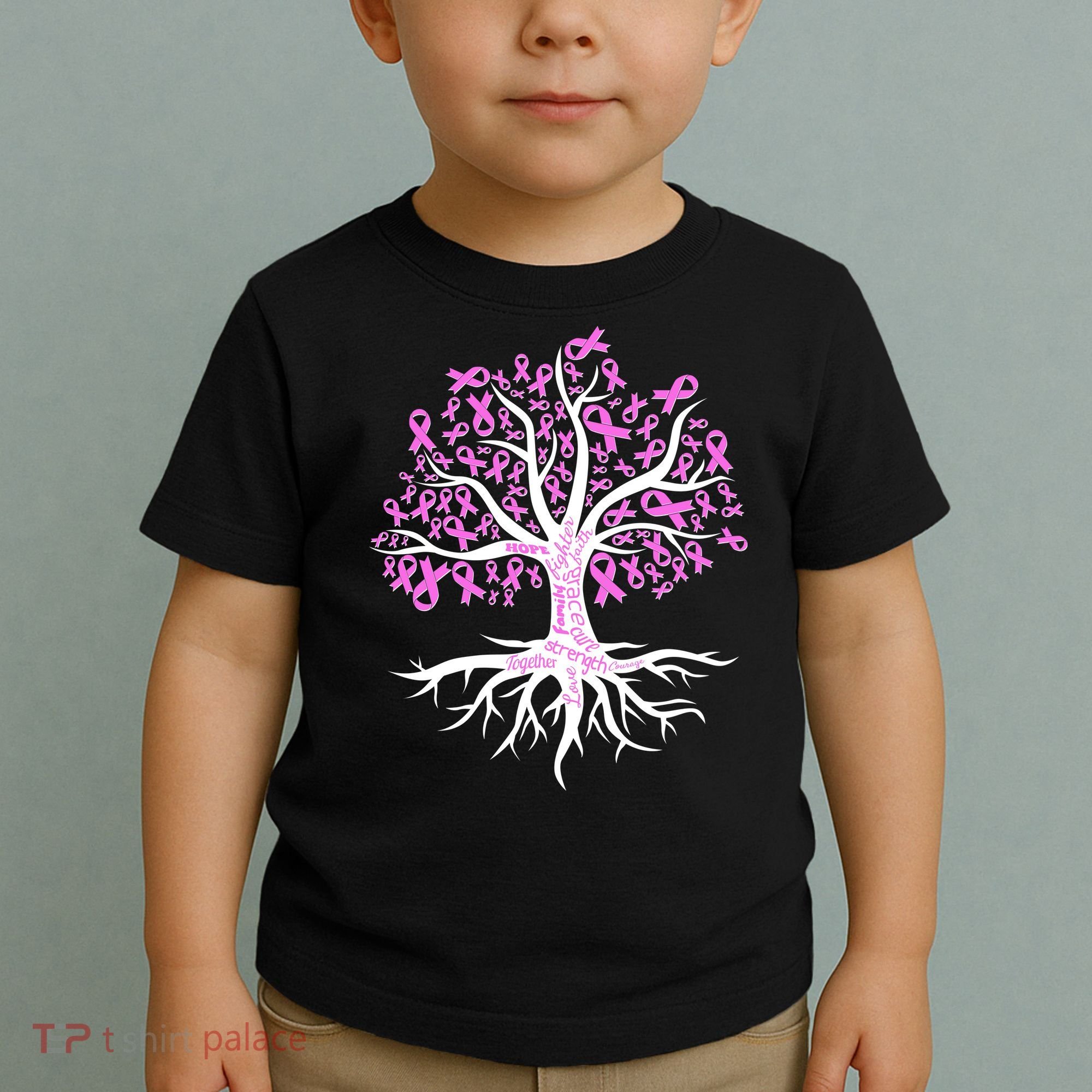 Breast Cancer Awareness Pink Ribbon Tree Toddler T-Shirt