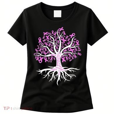 Breast Cancer Awareness Pink Ribbon Tree Women's T-Shirt