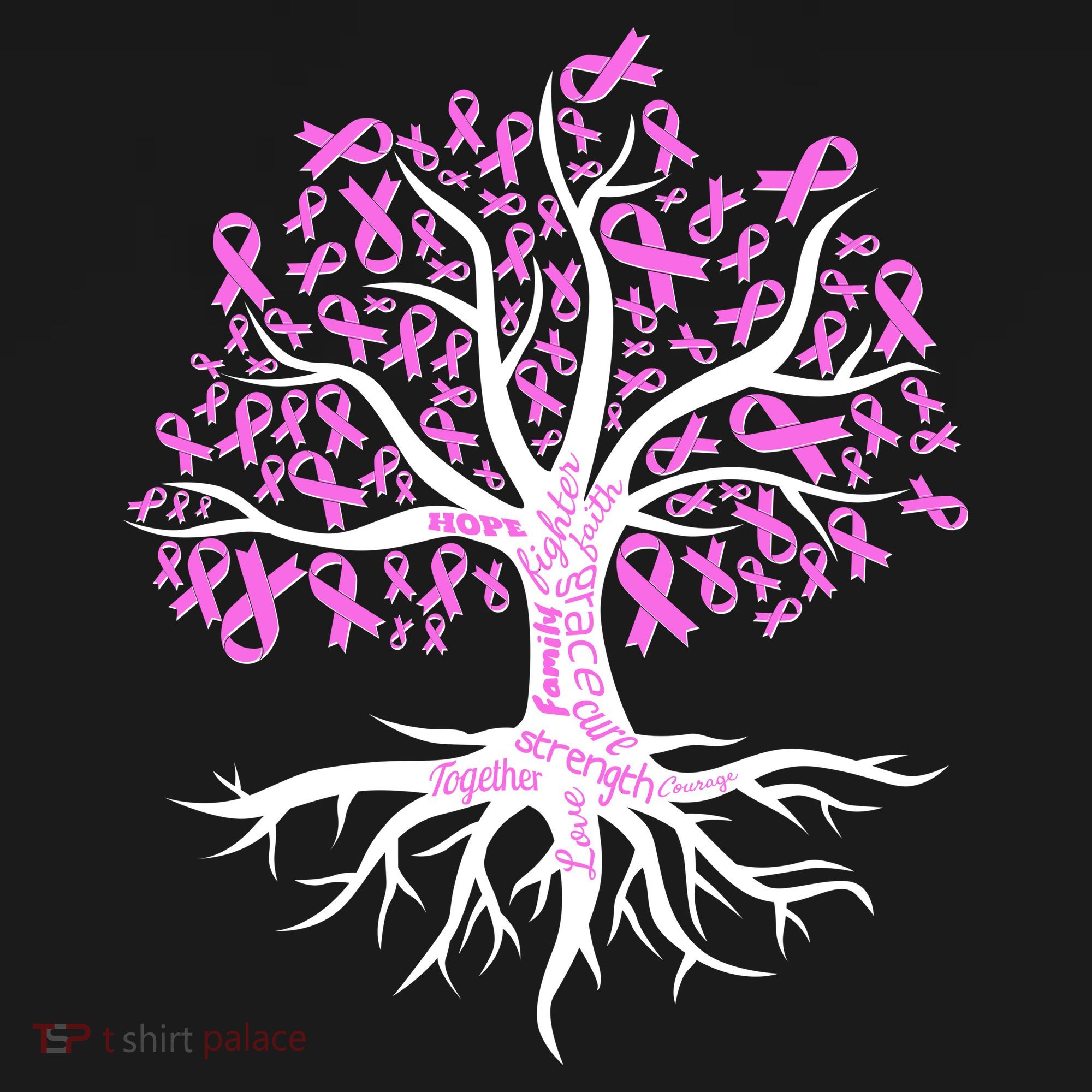 Breast Cancer Awareness Pink Ribbon Tree Kids Sweatshirt