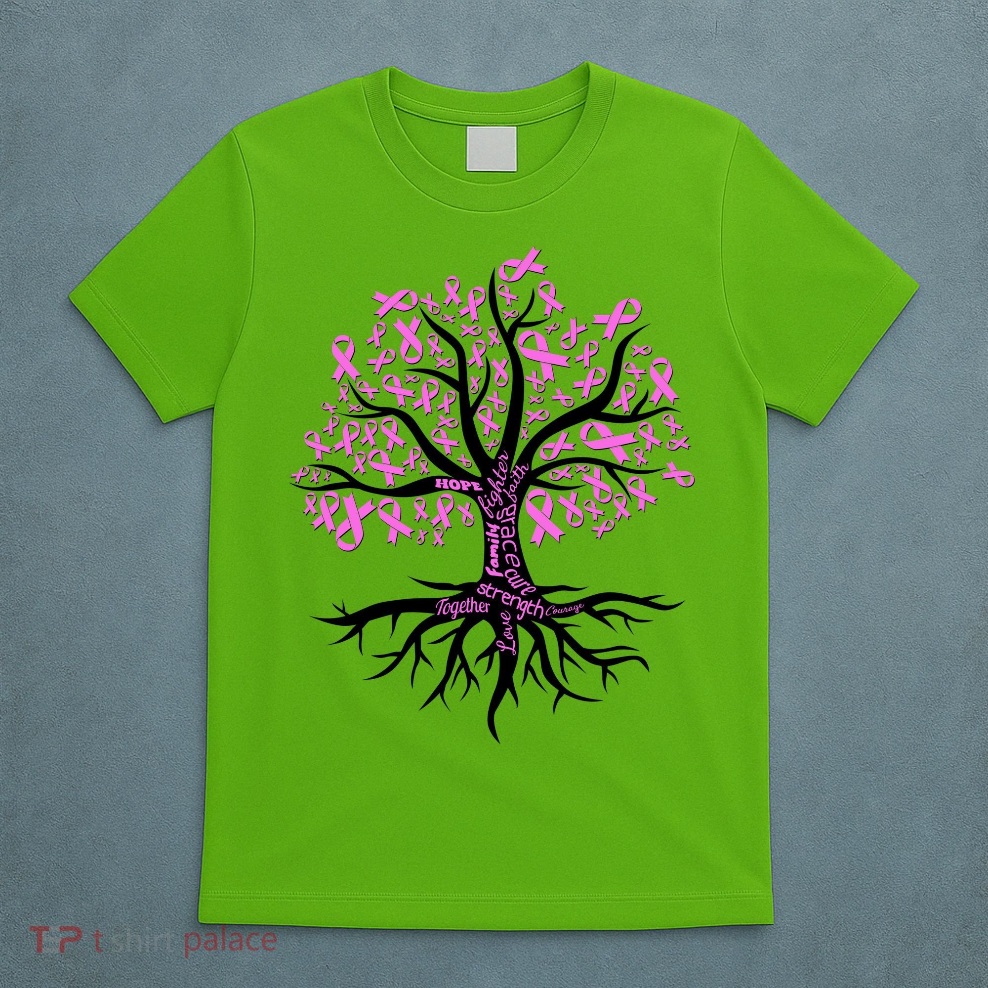 Breast Cancer Awareness Pink Ribbon Tree T-Shirt