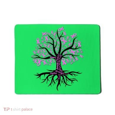 Breast Cancer Awareness Pink Ribbon Tree Mousepad