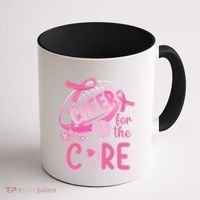 Breast Cancer Awareness Cheer For The Cure Gift Coffee Mug thumb 1