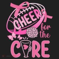 Breast Cancer Awareness Cheer For The Cure Gift Beanie thumb 2
